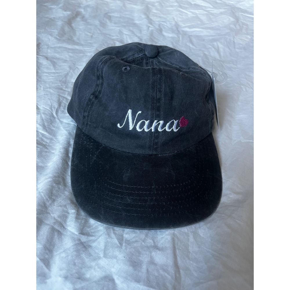 Nana 
Embroidered Baseball Cap Black Washed Cotton Hat NWT